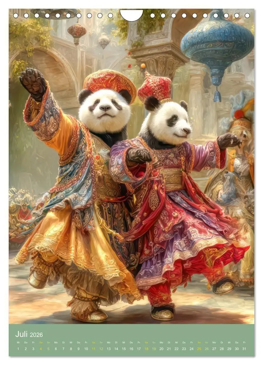 Bild: 9783516657531 | Pandas - Tatenfreudige Bären (Wandkalender 2026 DIN A4 hoch),...