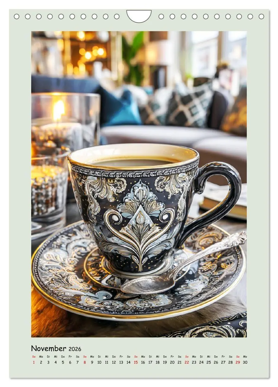 Bild: 9783516727531 | Kaffeepoesie. Der Charme edler Tassen (Wandkalender 2026 DIN A4...