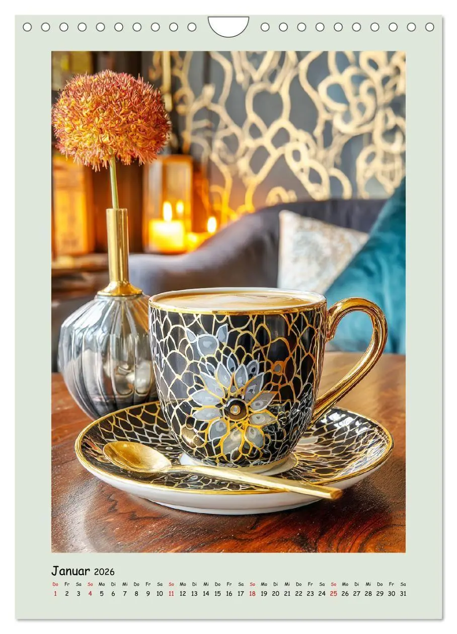 Bild: 9783516727531 | Kaffeepoesie. Der Charme edler Tassen (Wandkalender 2026 DIN A4...