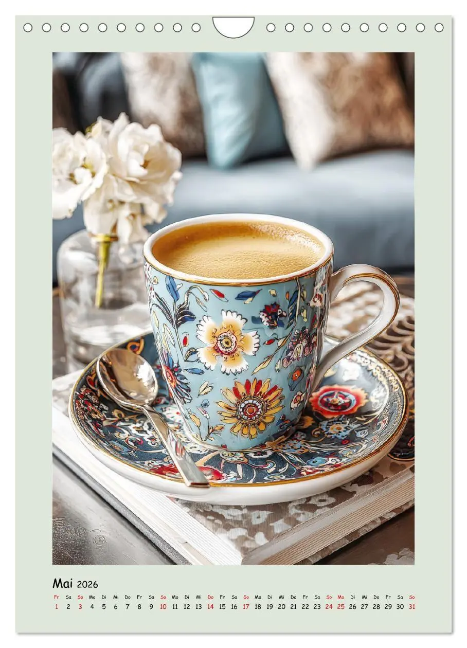 Bild: 9783516727531 | Kaffeepoesie. Der Charme edler Tassen (Wandkalender 2026 DIN A4...