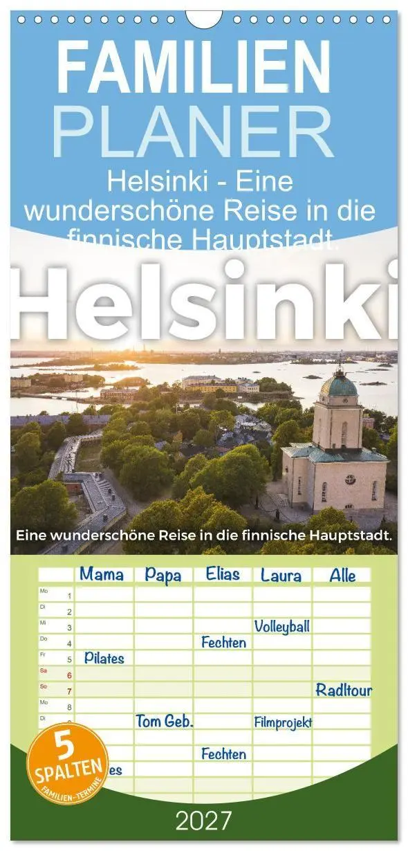 Cover: 9783594327531 | Familienplaner 2027 - Helsinki - Eine wunderschöne Reise in die...