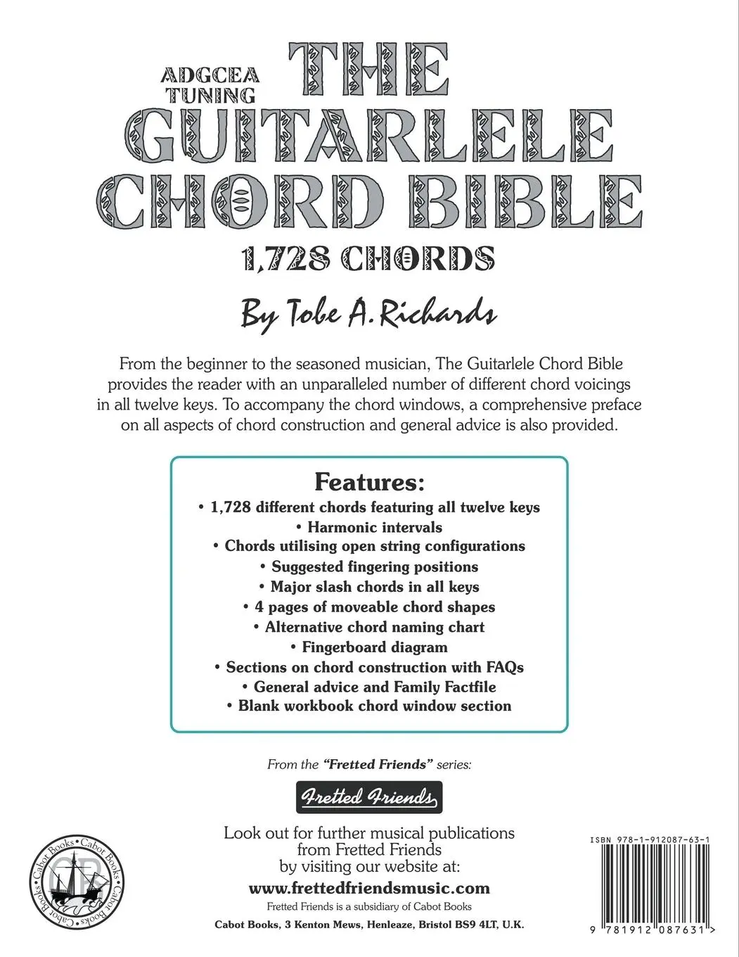 Rückseite: 9781912087631 | The Guitalele Chord Bible | ADGCEA Standard Tuning 1,728 Chords | Buch