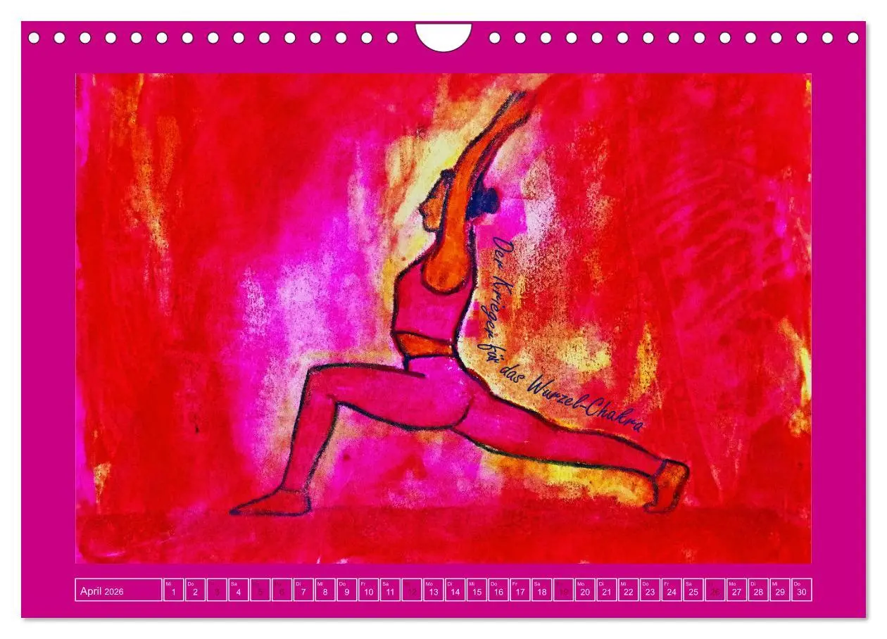 Bild: 9783457937631 | Farbige Yoga Kraftwelt - Yoga Asanas für die Chakren (Wandkalender...