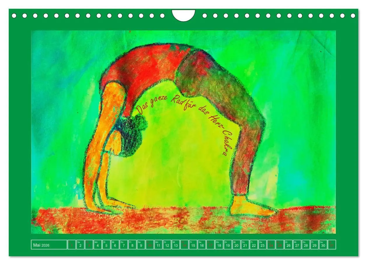 Bild: 9783457937631 | Farbige Yoga Kraftwelt - Yoga Asanas für die Chakren (Wandkalender...