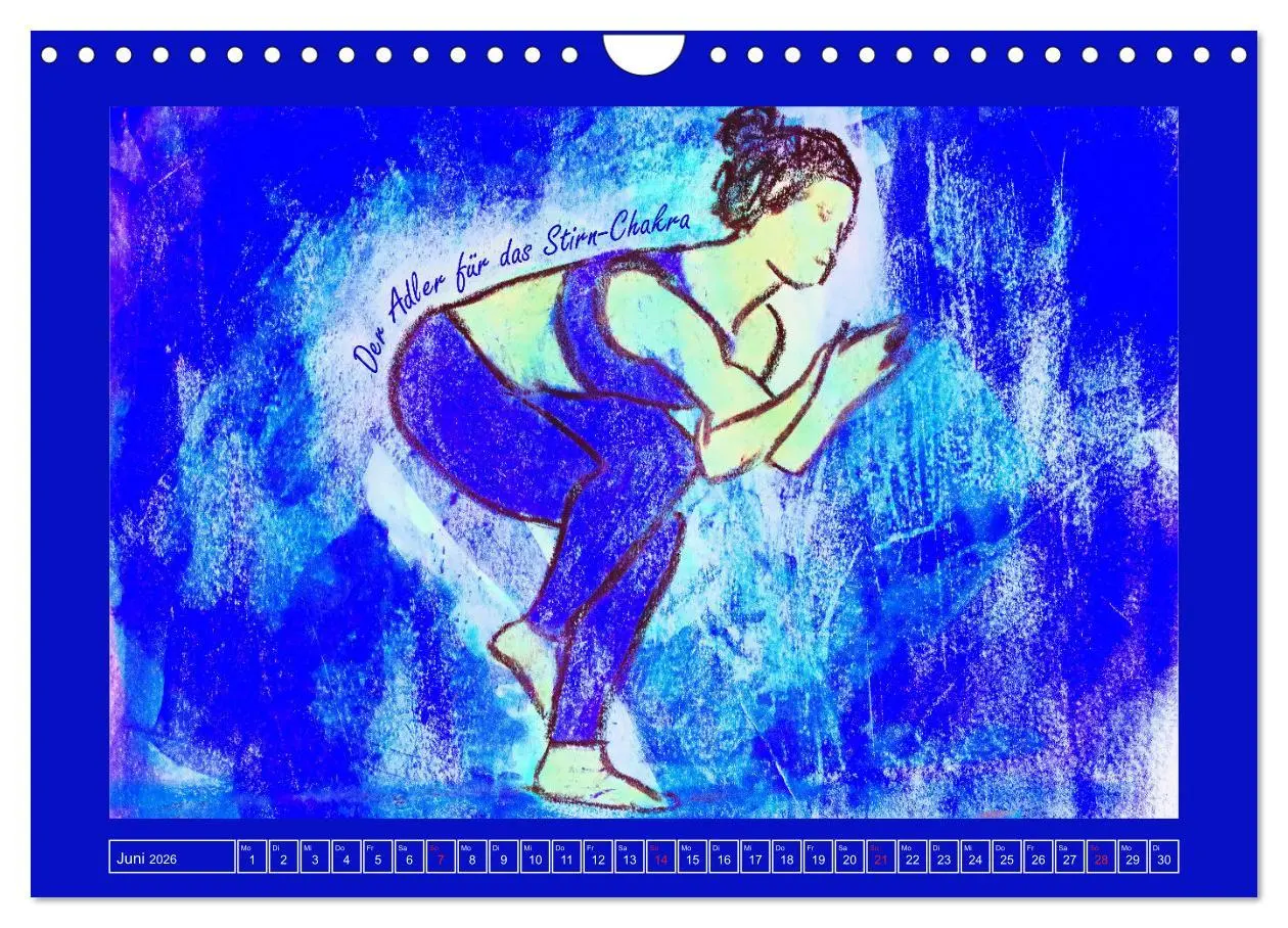 Bild: 9783457937631 | Farbige Yoga Kraftwelt - Yoga Asanas für die Chakren (Wandkalender...