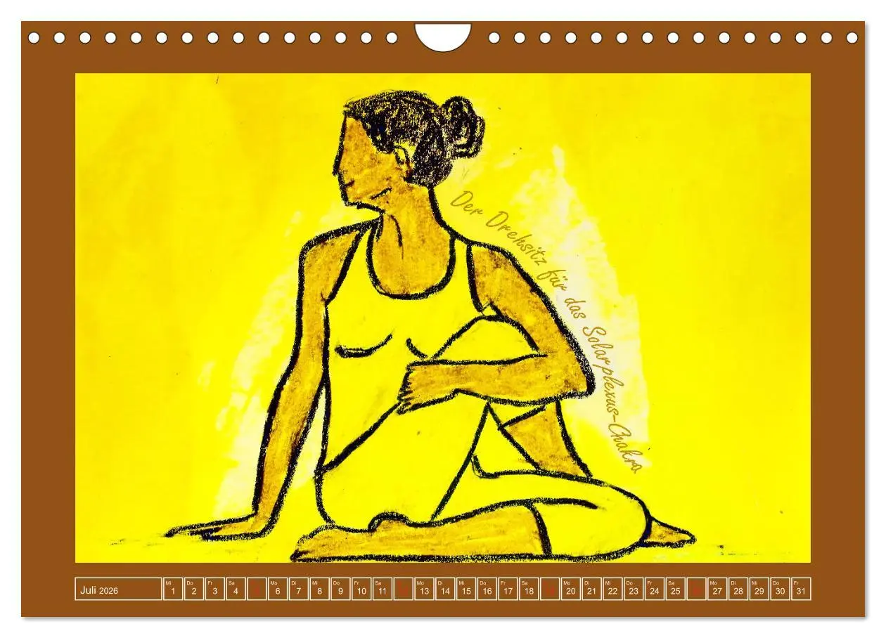 Bild: 9783457937631 | Farbige Yoga Kraftwelt - Yoga Asanas für die Chakren (Wandkalender...