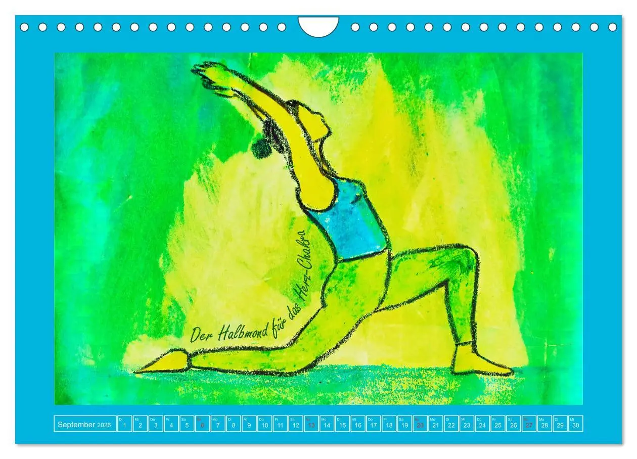 Bild: 9783457937631 | Farbige Yoga Kraftwelt - Yoga Asanas für die Chakren (Wandkalender...