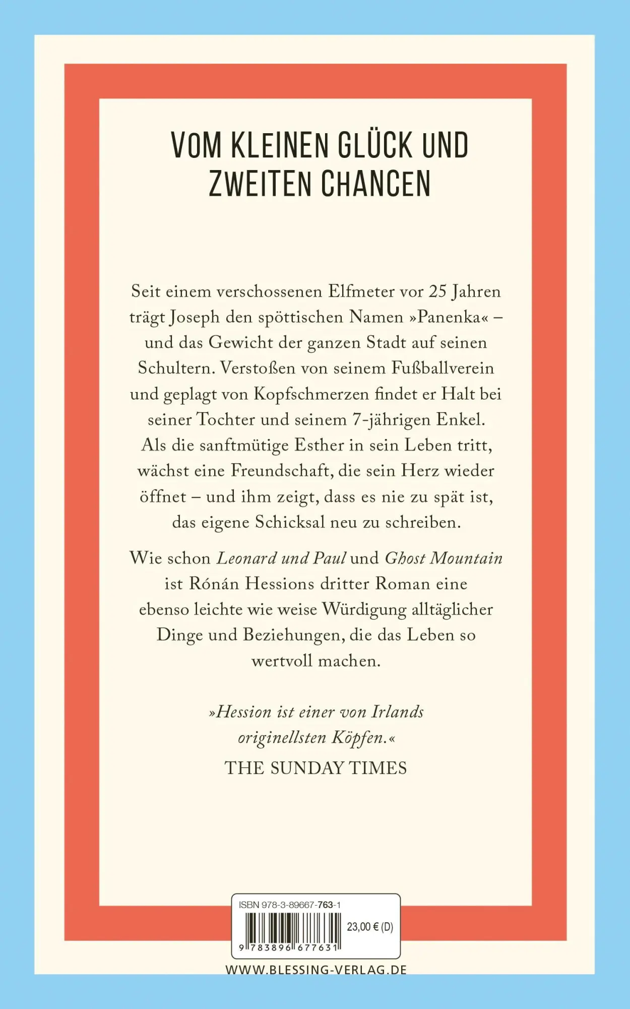 Bild: 9783896677631 | Panenka | Rónán Hession | Buch | 240 S. | Deutsch | 2026 | Blessing