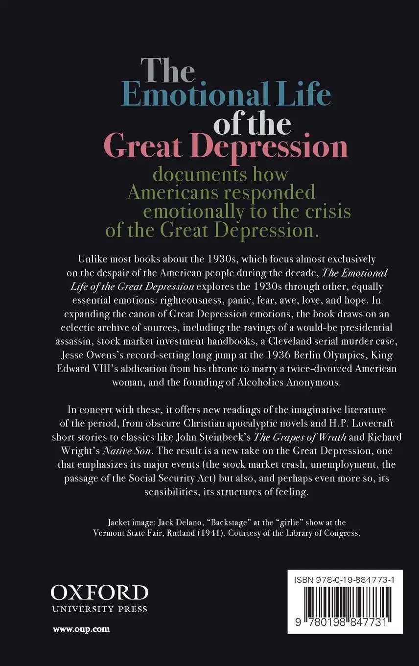 Rückseite: 9780198847731 | Emotional Life of the Great Depression | John Marsh | Buch | Gebunden