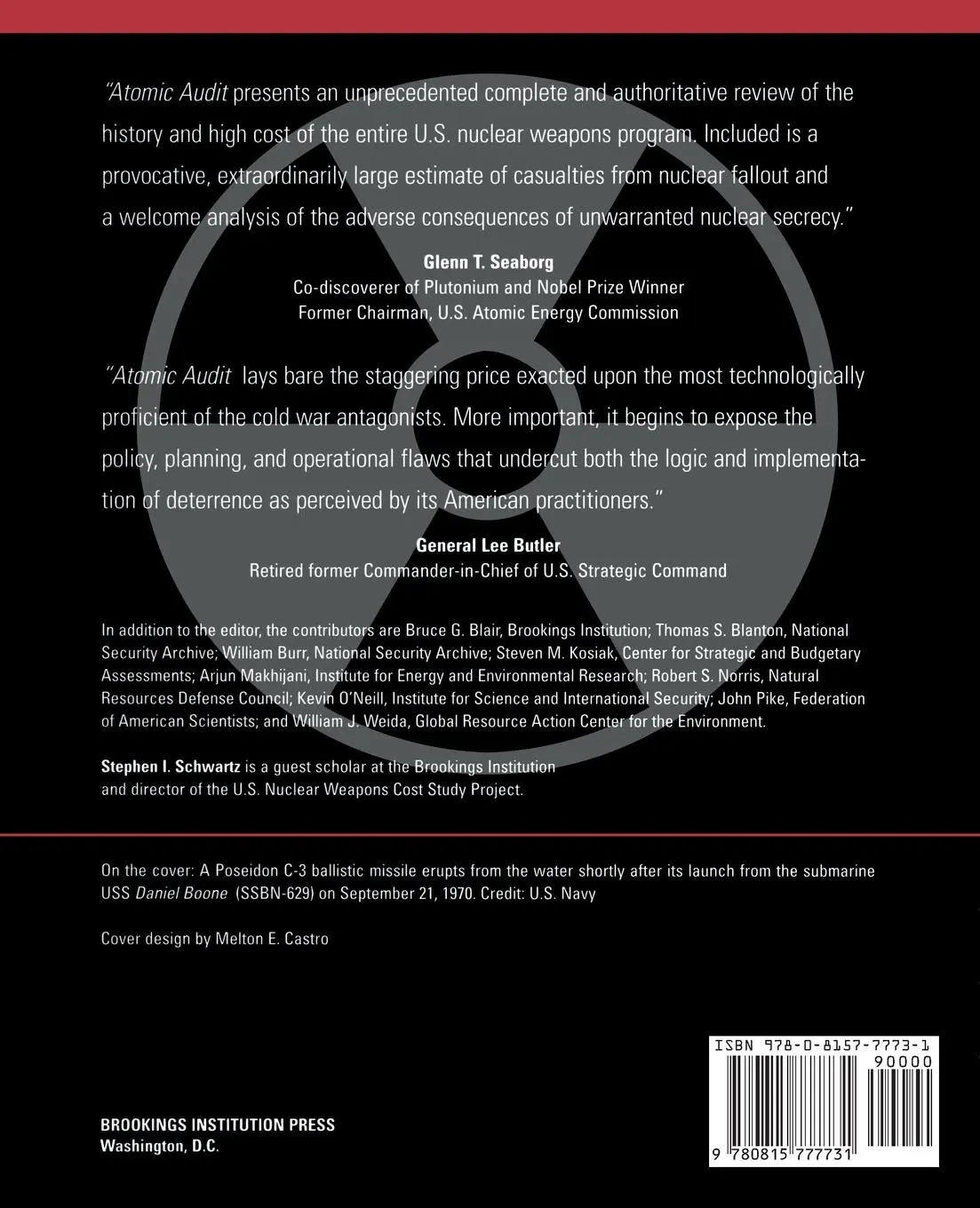 Rückseite: 9780815777731 | Atomic Audit | Stephen I. Schwartz | Taschenbuch | Englisch | 1998