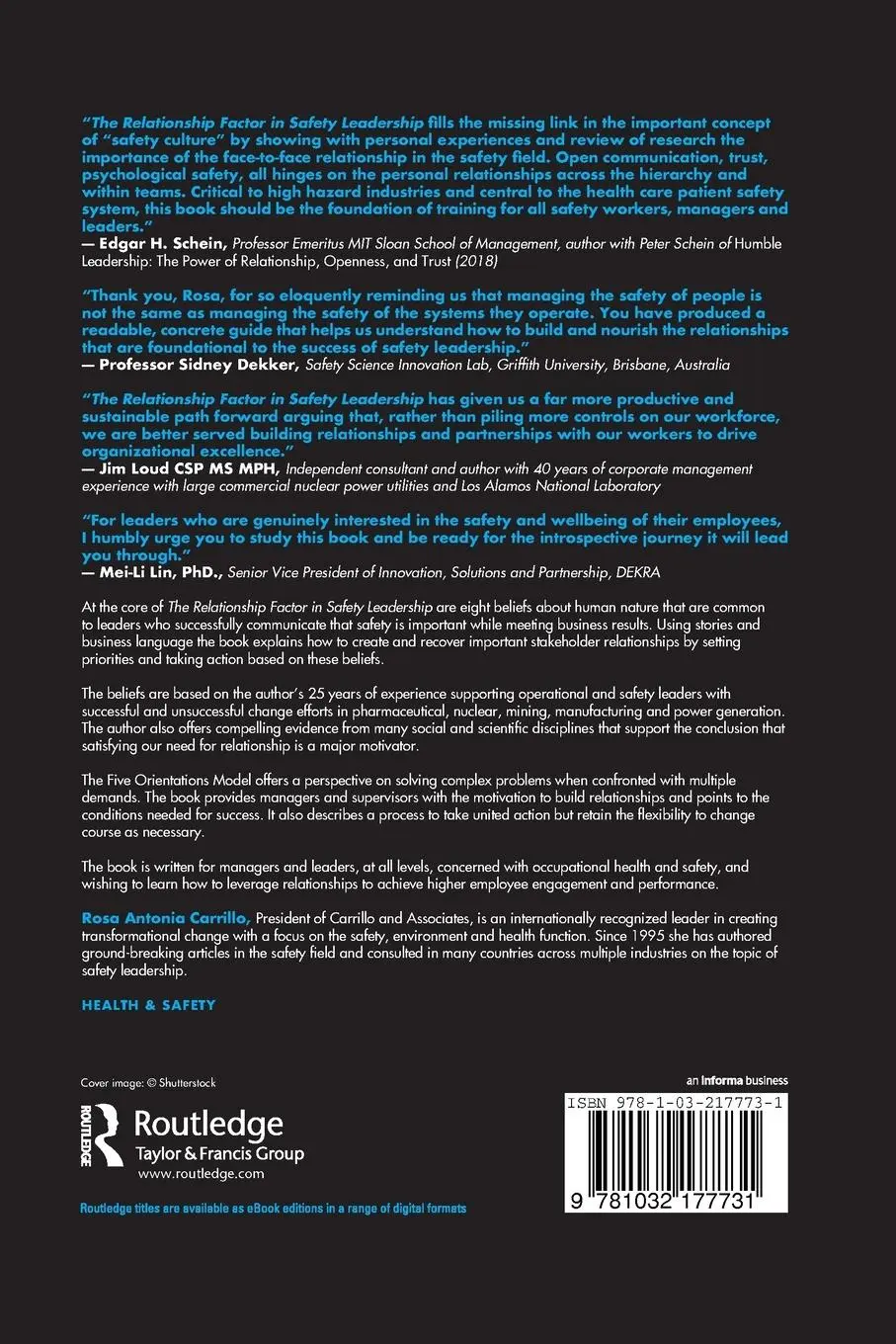 Rückseite: 9781032177731 | The Relationship Factor in Safety Leadership | Rosa Carrillo | Buch