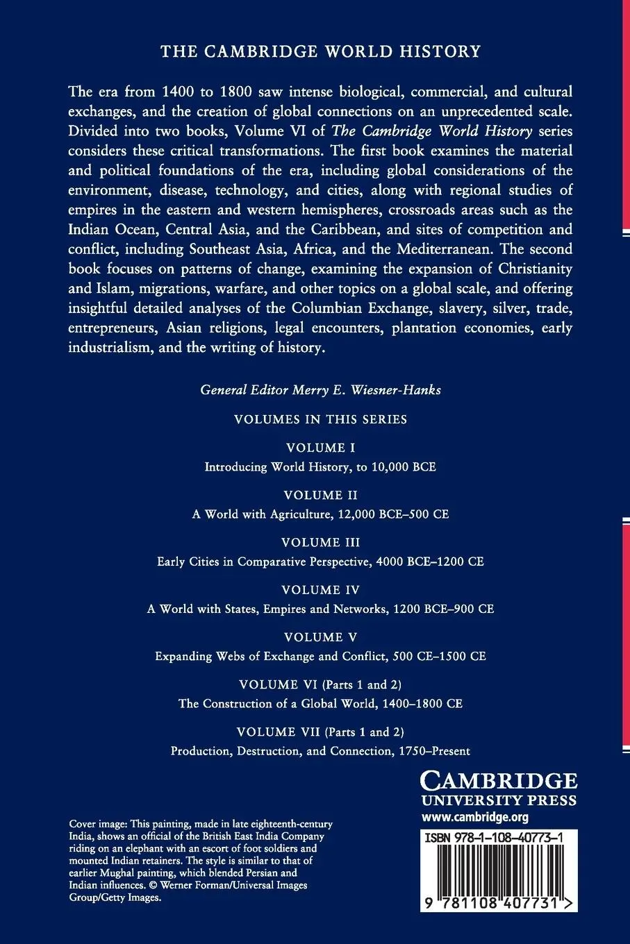 Rückseite: 9781108407731 | The Cambridge World History | Jerry H. Bentley (u. a.) | Taschenbuch