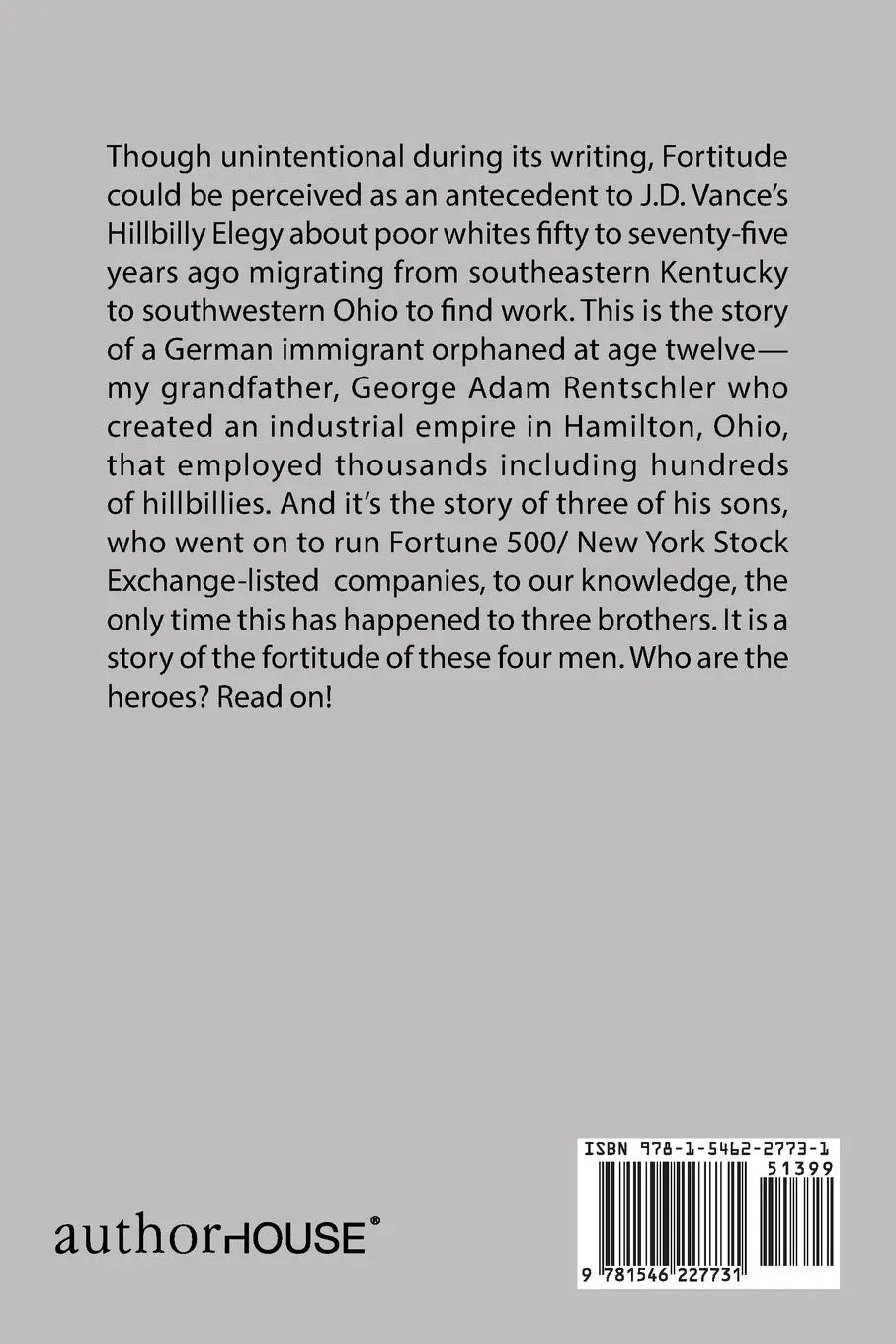 Rückseite: 9781546227731 | Fortitude | The Story of My Ancestors | Charles E. Mitchel Rentschler