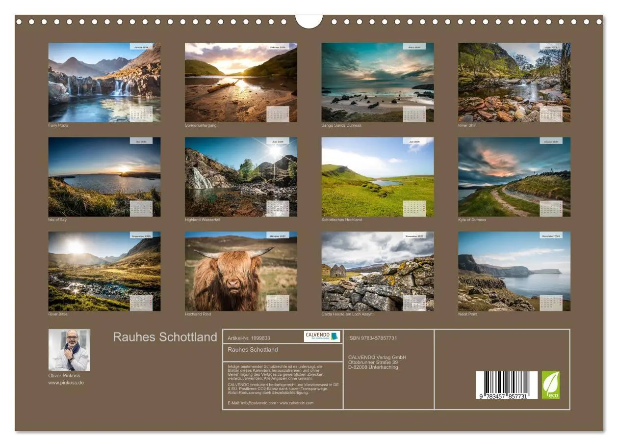 Bild: 9783457857731 | Rauhes Schottland (Wandkalender 2026 DIN A3 quer), CALVENDO...