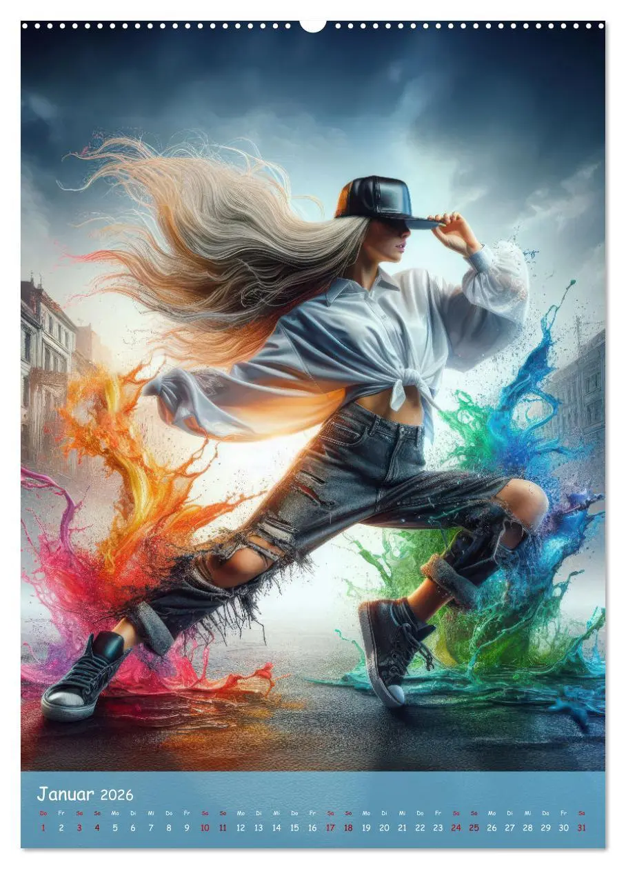 Bild: 9783516257731 | Rhythmus in Farben - Dynamische Hip-Hop-Tänzer (hochwertiger...