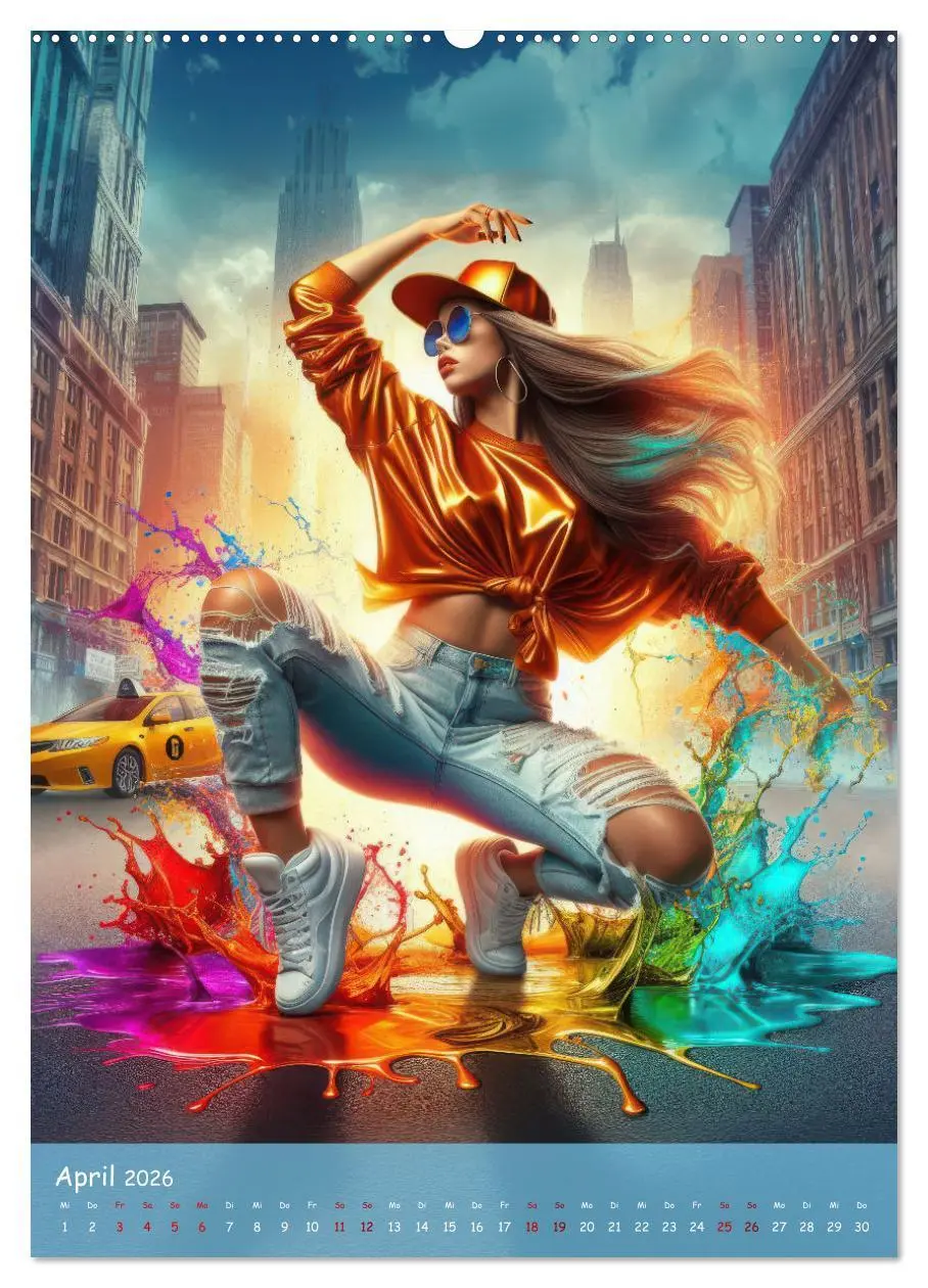 Bild: 9783516257731 | Rhythmus in Farben - Dynamische Hip-Hop-Tänzer (hochwertiger...