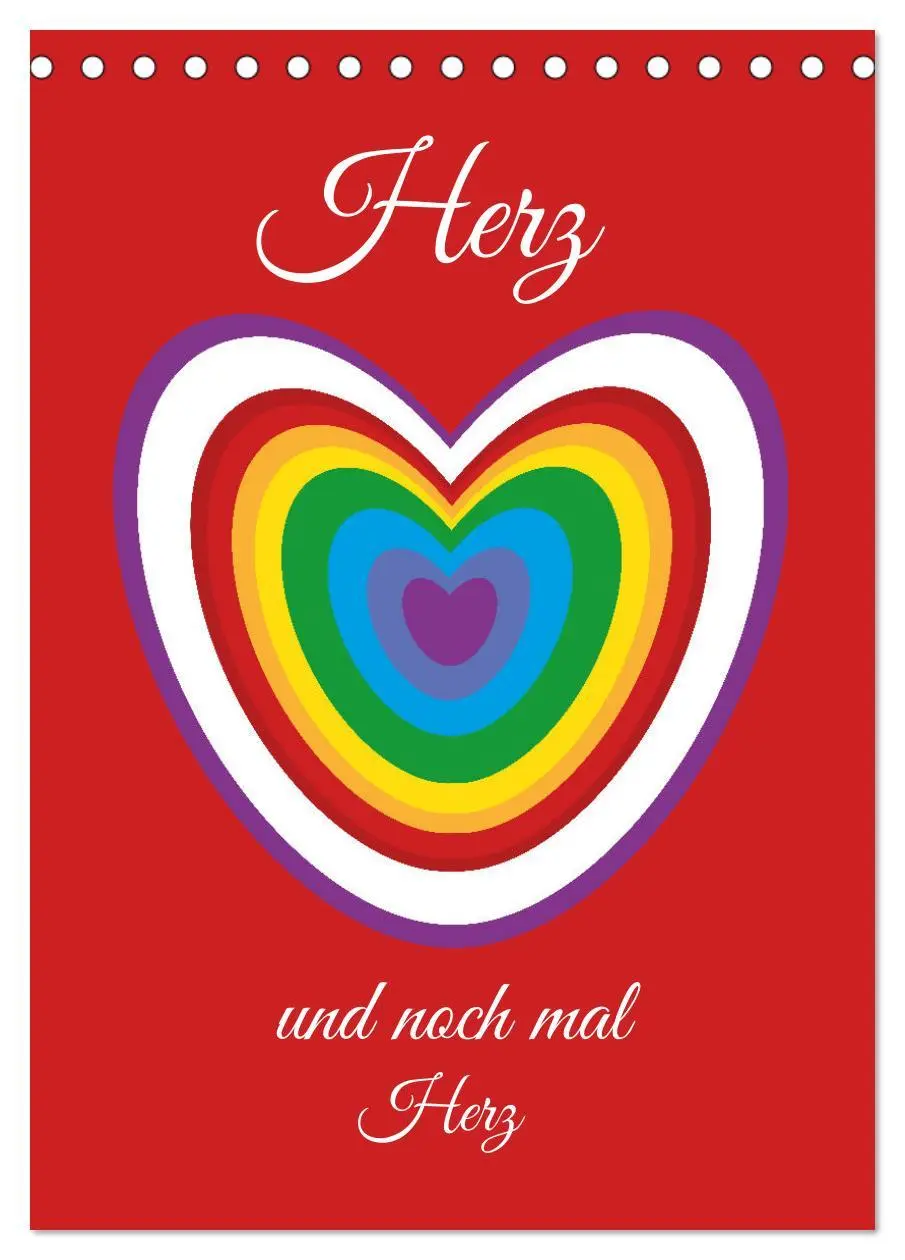 Cover: 9783516327731 | Herz und noch mal Herz (Tischkalender 2026 DIN A5 hoch), CALVENDO...
