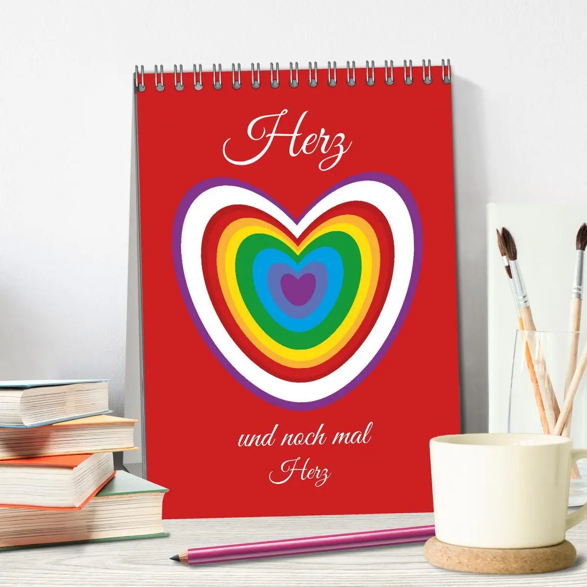 Bild: 9783516327731 | Herz und noch mal Herz (Tischkalender 2026 DIN A5 hoch), CALVENDO...
