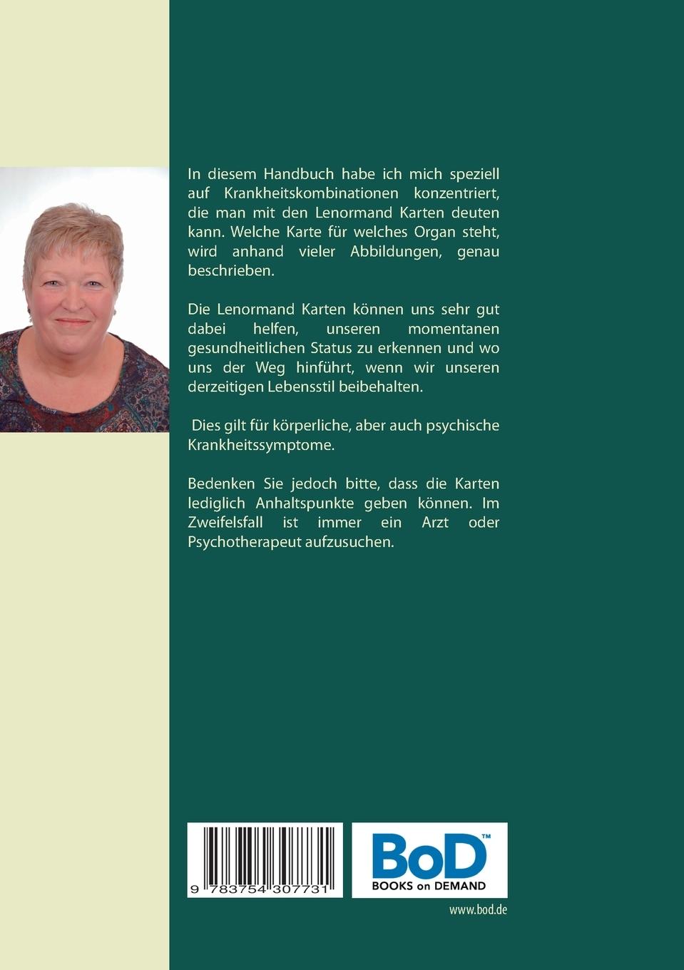 Rückseite: 9783754307731 | Handbuch Krankheitskombinationen | Lenormand Karten | Rita de Monte