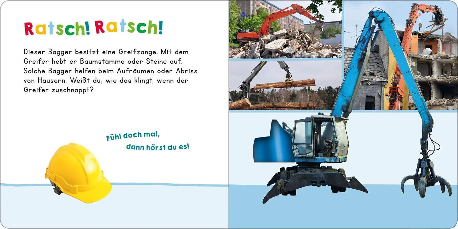 Bild: 9783845867731 | Hör mal rein, wer kann das sein? Bagger bei der Arbeit | Buch | 12 S.