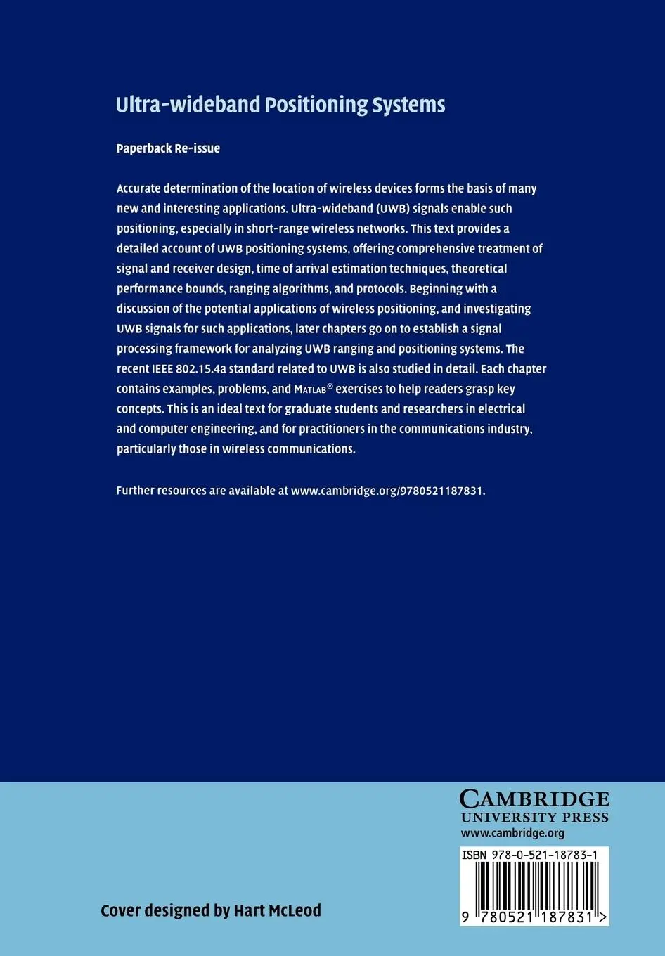 Rückseite: 9780521187831 | Ultra-Wideband Positioning Systems | Zafer Sahinoglu (u. a.) | Buch