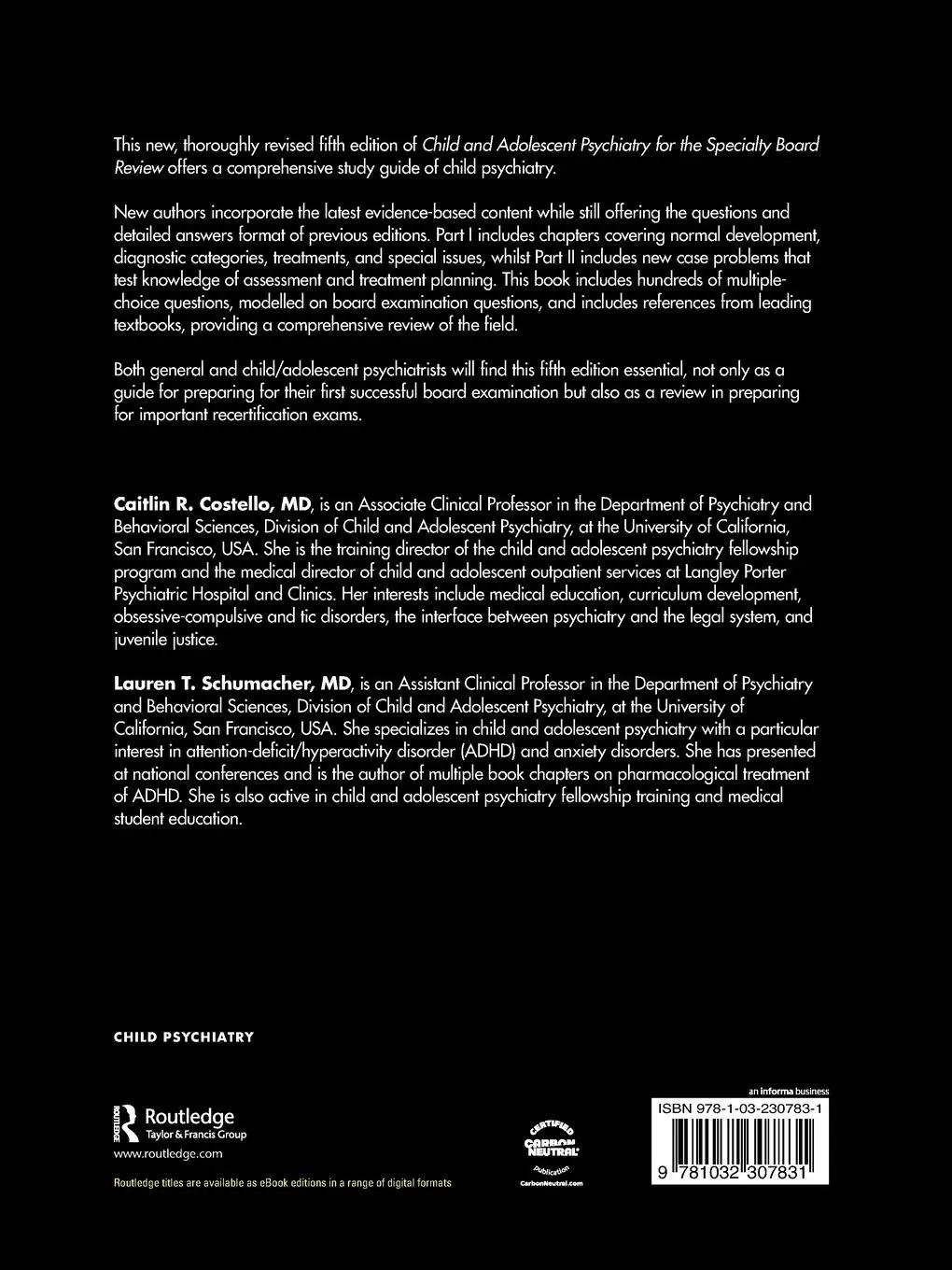 Rückseite: 9781032307831 | Child and Adolescent Psychiatry for the Specialty Board Review | Buch