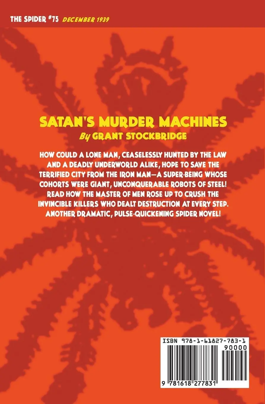 Rückseite: 9781618277831 | The Spider #75 | Satan's Murder Machines | Grant Stockbridge (u. a.)