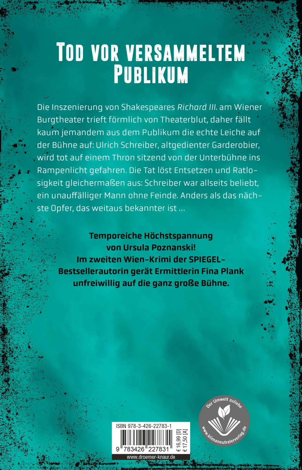 Rückseite: 9783426227831 | Böses Licht | Ursula Poznanski | Taschenbuch | Mordgruppe | 400 S.