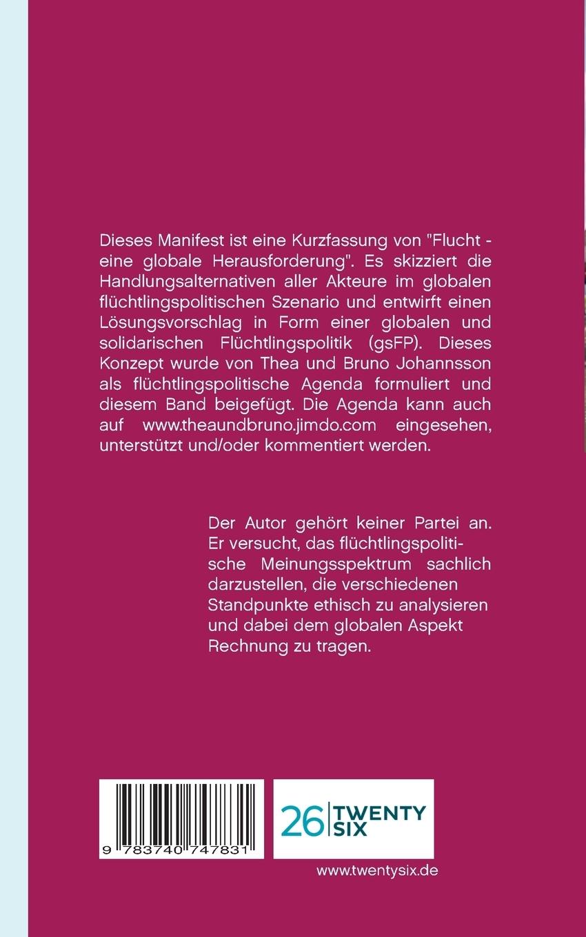 Rückseite: 9783740747831 | Flüchtlingspolitisches Manifest | Bruno Johannsson | Taschenbuch