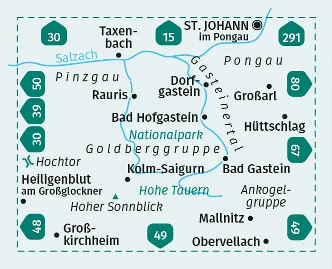 Bild: 9783991217831 | KOMPASS Wanderkarte 40 Gasteinertal, Goldberggruppe, Nationalpark...