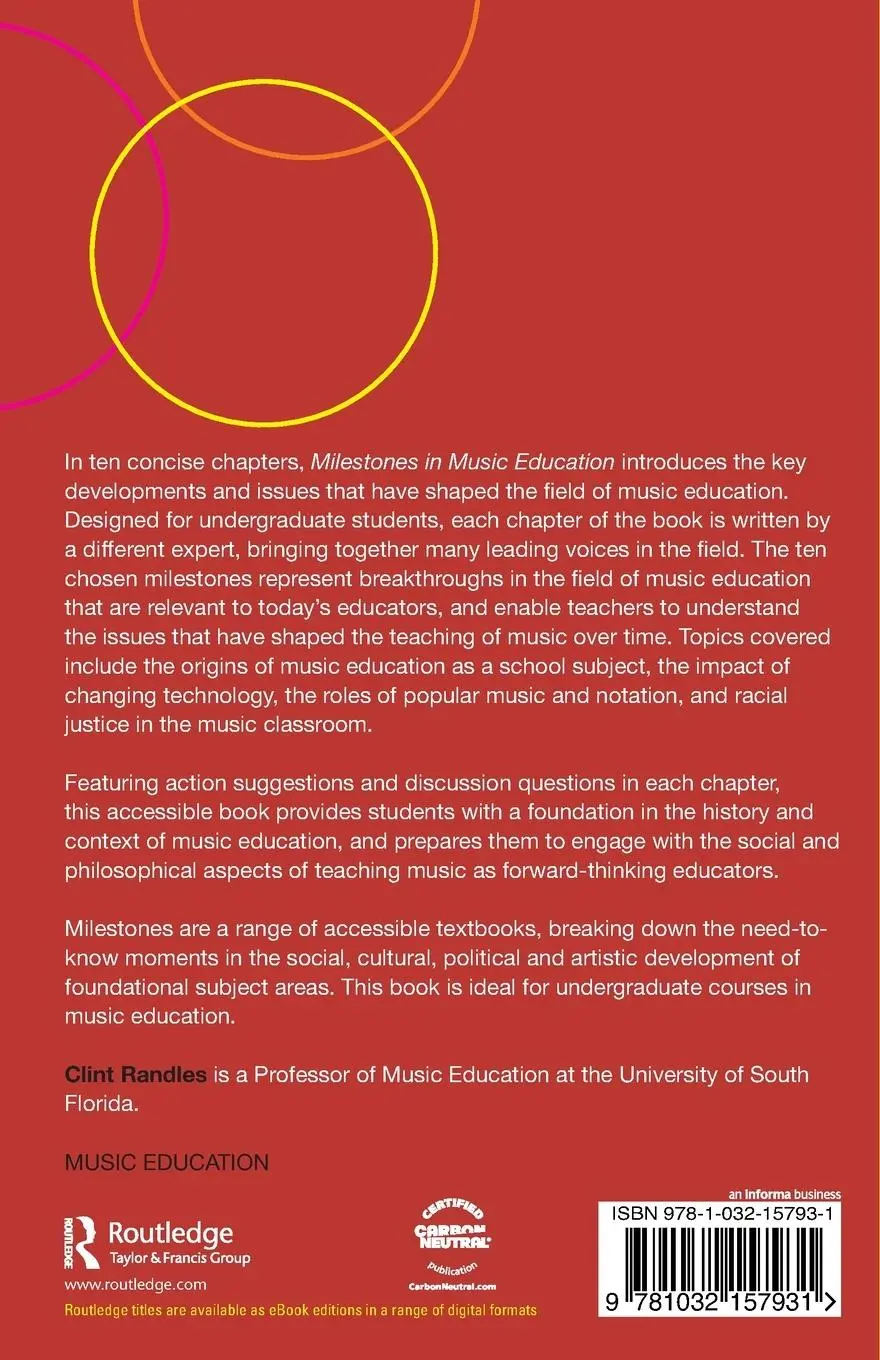 Rückseite: 9781032157931 | Milestones in Music Education | Clint Randles | Taschenbuch | Englisch