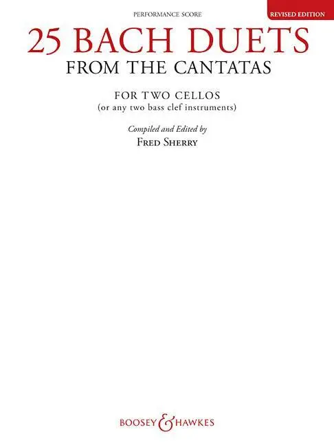 Cover: 9781458407931 | 25 Bach Duets from the Cantatas () | Two Cellos Performance Score