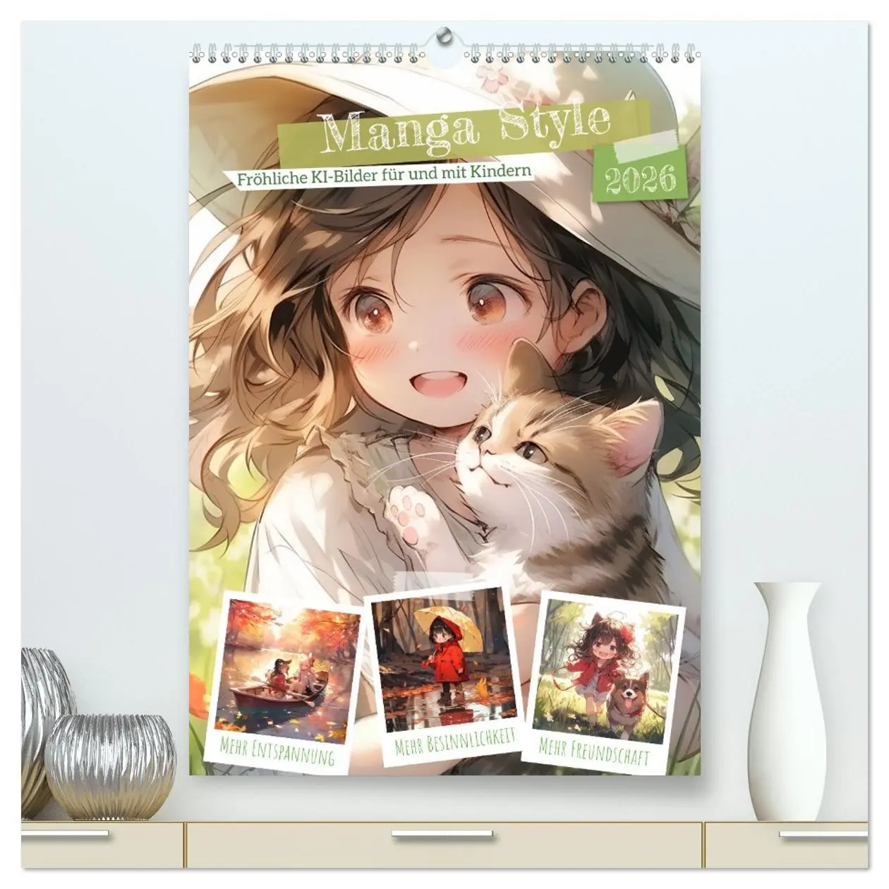 Cover: 9783516307931 | Manga Style Kinder (hochwertiger Premium Wandkalender 2026 DIN A2...