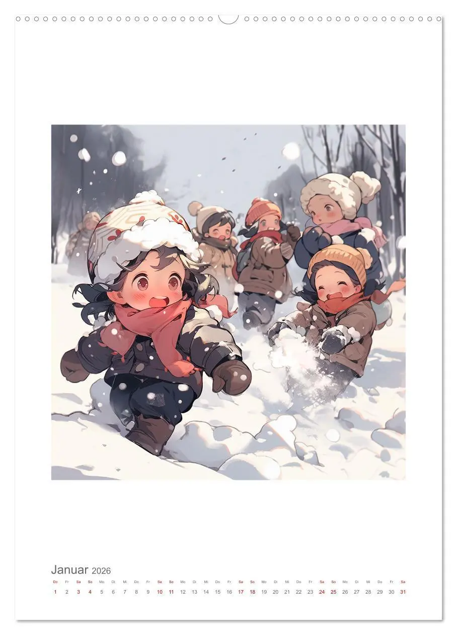 Bild: 9783516307931 | Manga Style Kinder (hochwertiger Premium Wandkalender 2026 DIN A2...