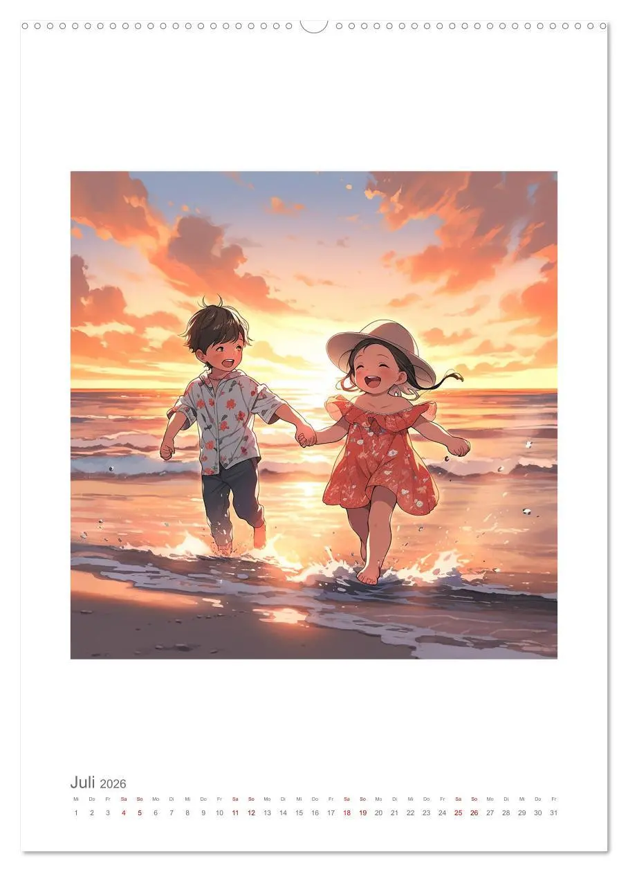 Bild: 9783516307931 | Manga Style Kinder (hochwertiger Premium Wandkalender 2026 DIN A2...