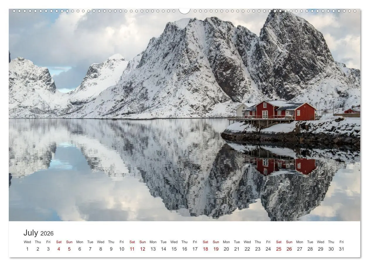 Bild: 9783516547931 | Lofoten Reflections in the water (Wall Calendar 2026 DIN A2...
