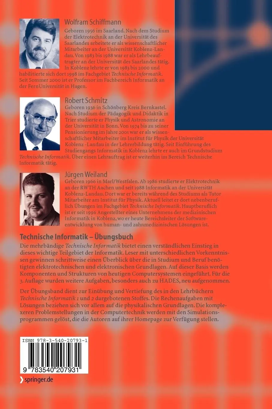 Rückseite: 9783540207931 | Technische Informatik | Übungsbuch zur Technischen Informatik 1 und 2