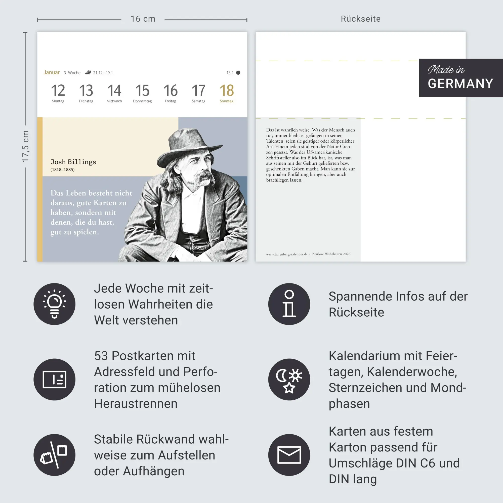 Bild: 9783840037931 | Zeitlose Wahrheiten Postkartenkalender 2026 - Kalender mit 53...
