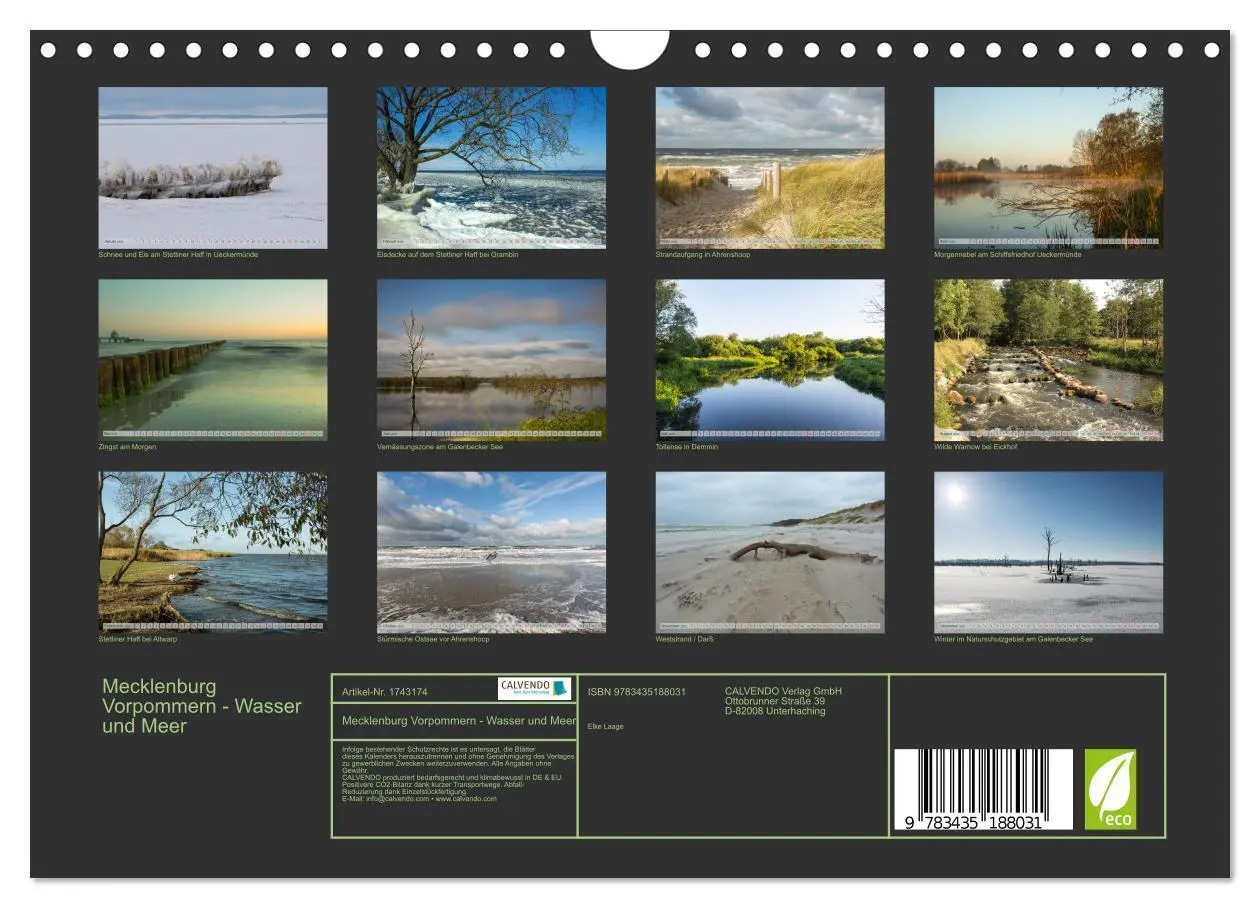 Bild: 9783435188031 | Mecklenburg Vorpommern - Wasser und Meer (Wandkalender 2025 DIN A4...
