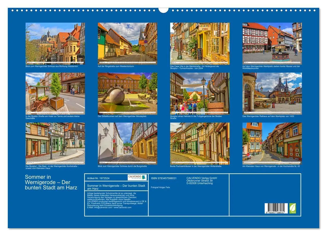 Bild: 9783457588031 | Sommer in Wernigerode - Der bunten Stadt am Harz (Wandkalender 2026...