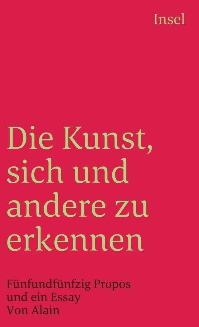 Cover: 9783458338031 | Die Kunst, sich und andere zu erkennen | Alain | Taschenbuch | 194 S.