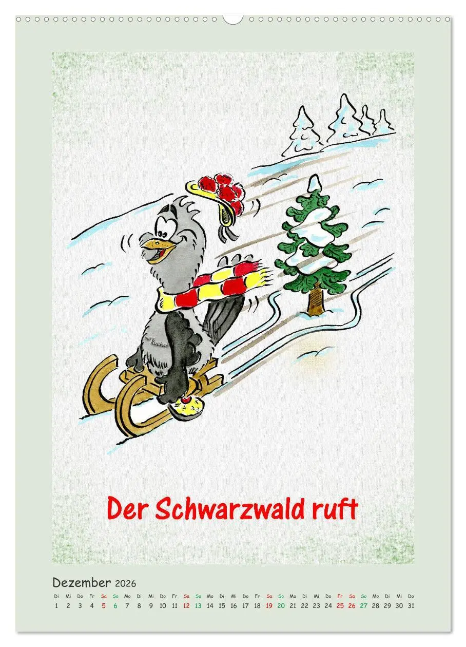 Bild: 9783516368031 | Bollenhut Cartoons (hochwertiger Premium Wandkalender 2026 DIN A2...