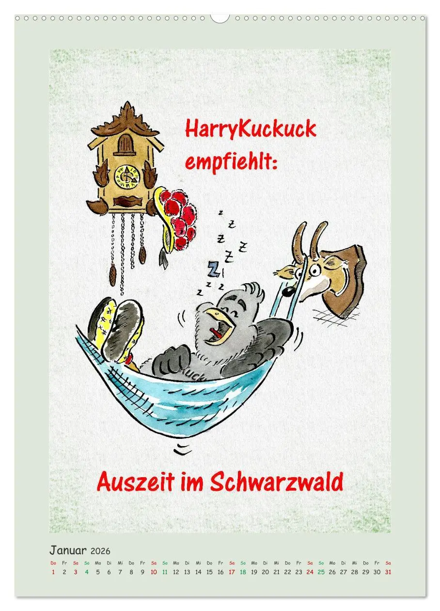Bild: 9783516368031 | Bollenhut Cartoons (hochwertiger Premium Wandkalender 2026 DIN A2...