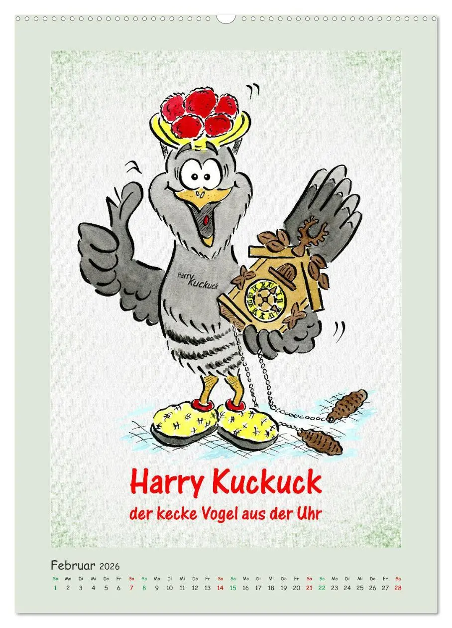 Bild: 9783516368031 | Bollenhut Cartoons (hochwertiger Premium Wandkalender 2026 DIN A2...