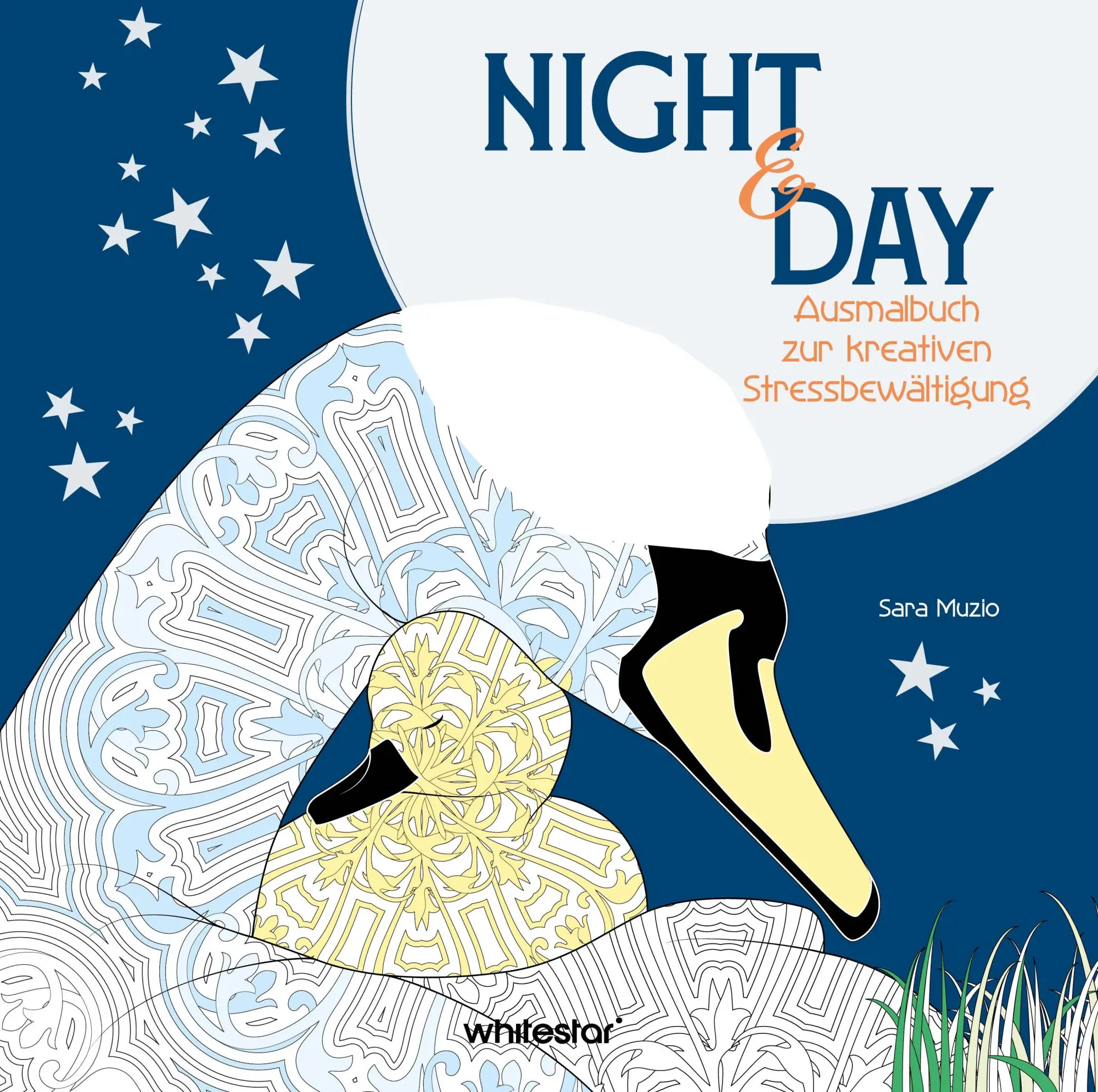 Cover: 9788863128031 | Night &amp; Day | Ausmalbuch zur kreativen Stressbewältigung  | Star White