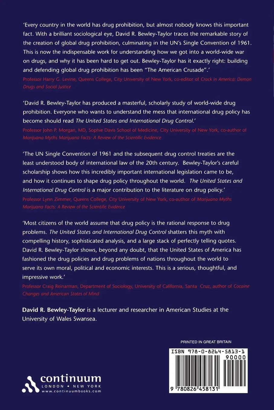 Rückseite: 9780826458131 | United States and International Drug Control, 1909-1997 | Taschenbuch