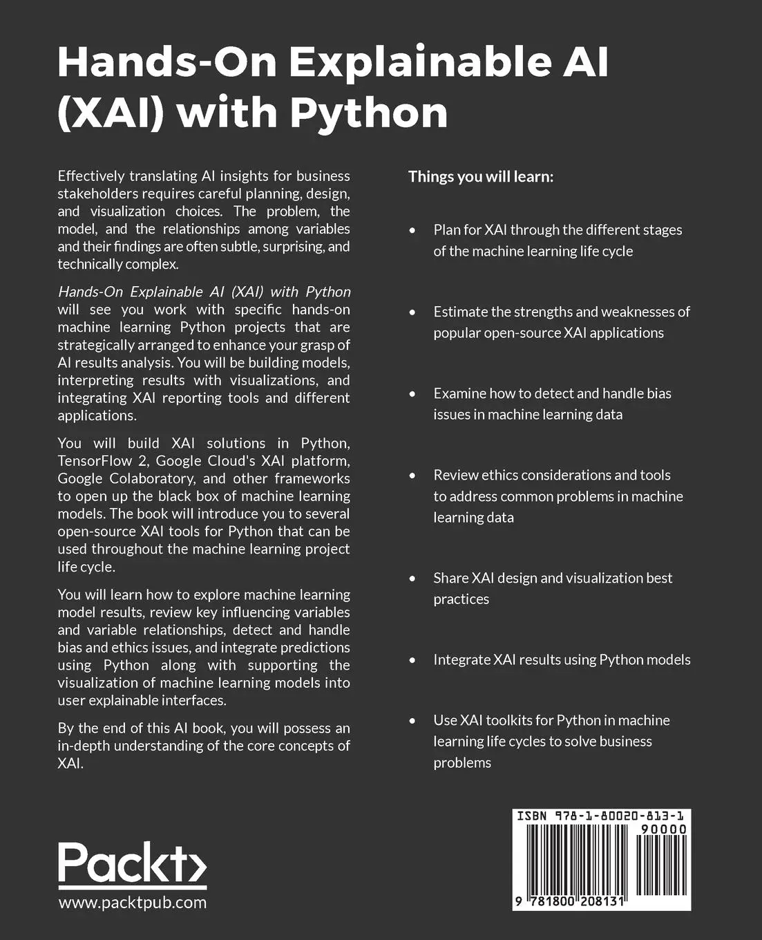 Rückseite: 9781800208131 | Hands-On Explainable AI (XAI) with Python | Denis Rothman | Buch