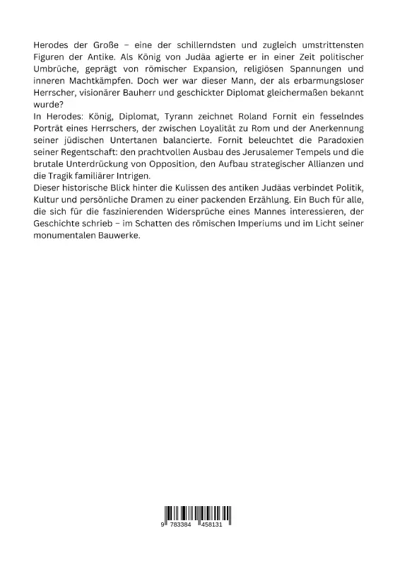 Rückseite: 9783384458131 | Herodes: König, Diplomat, Tyrann | Roland Fornit | Taschenbuch | 2024