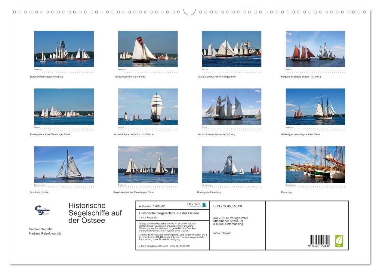 Bild: 9783435558131 | Historische Segelschiffe auf der Ostsee (Wandkalender 2025 DIN A2...