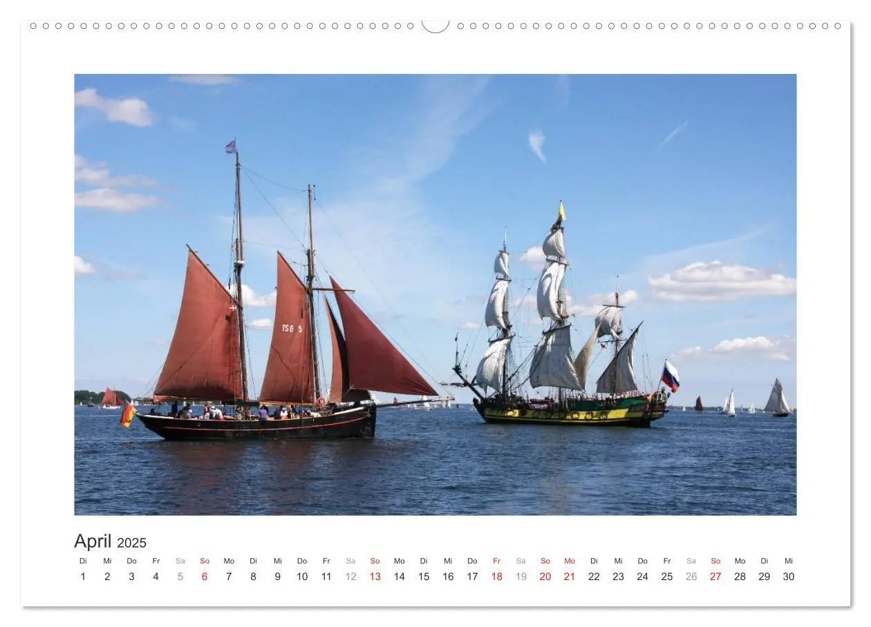 Bild: 9783435558131 | Historische Segelschiffe auf der Ostsee (Wandkalender 2025 DIN A2...